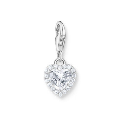 Thomas Sabo As We Love Charm-Anhänger mit rotem Stein im Herzschliff